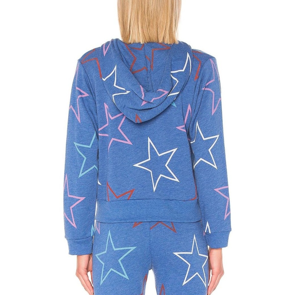 Wildfox Regan Starlight Zip Hoodie Blue Small NWT - Picture 2 of 8